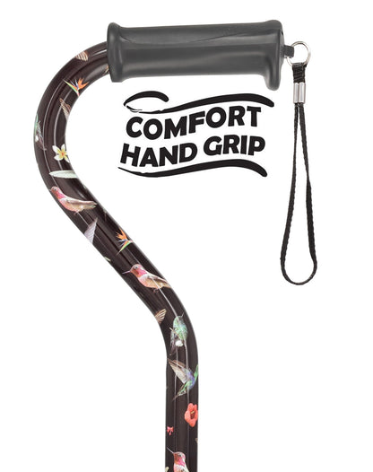 Flight of the Hummingbird Adjustable Cane: Comfort Grip Offset