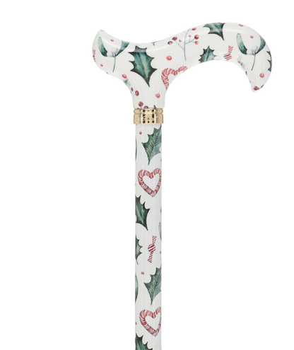 Holiday Cheer Designer Derby Adjustable Cane