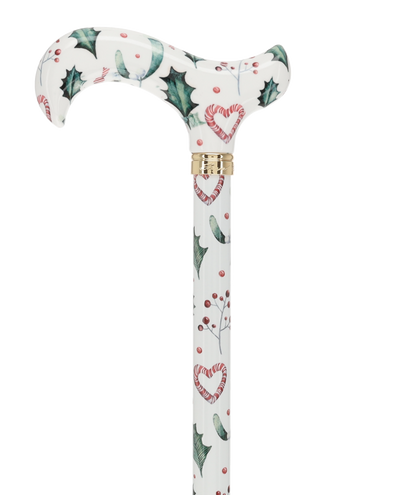 Holiday Cheer Designer Derby Adjustable Cane