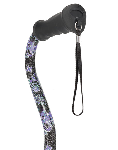 Purple Majesty Aluminum Convertible Quad Base Walking Cane - Adjustable Shaft