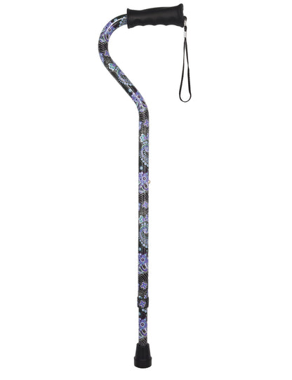 Purple Majesty Aluminum Convertible Quad Base Walking Cane - Adjustable Shaft