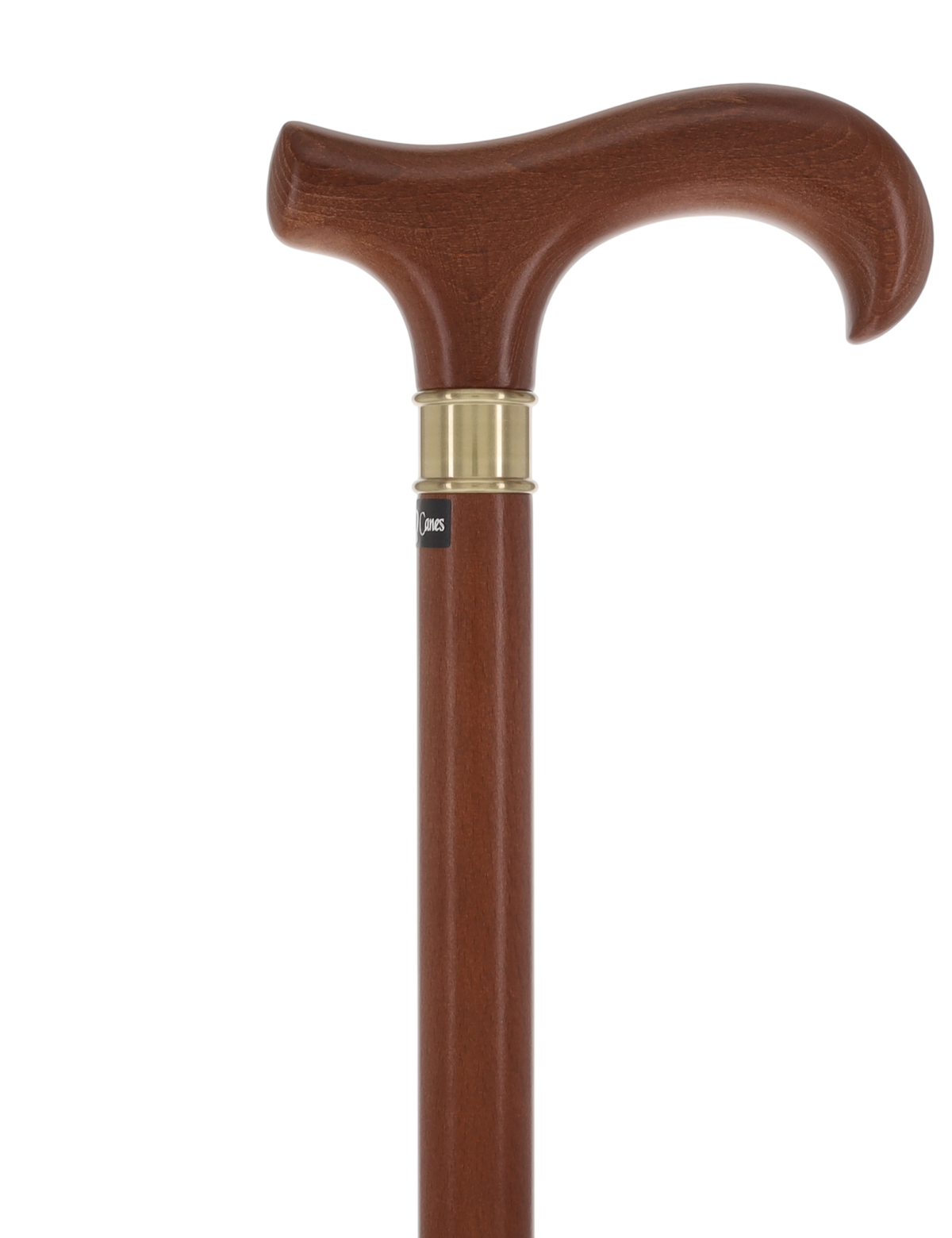 Super Strong Derby Cane: Brown Beechwood & Brass