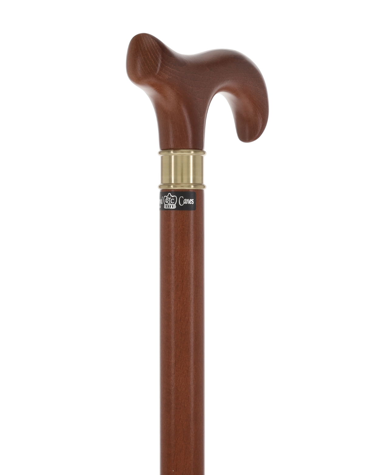 Super Strong Derby Cane: Brown Beechwood & Brass