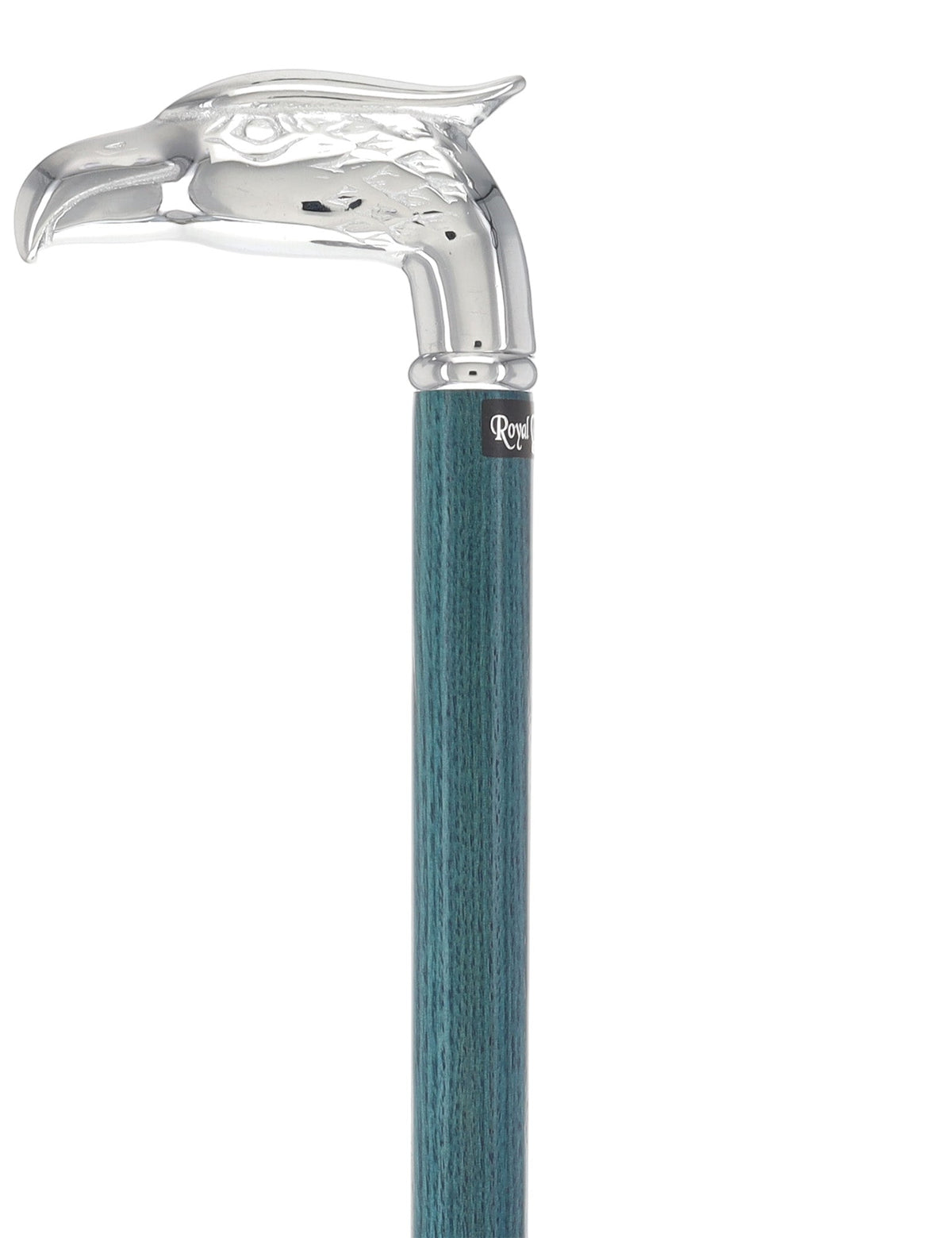 Premium Denim Blue Eagle Cane: Chrome, Patriotic Elegance