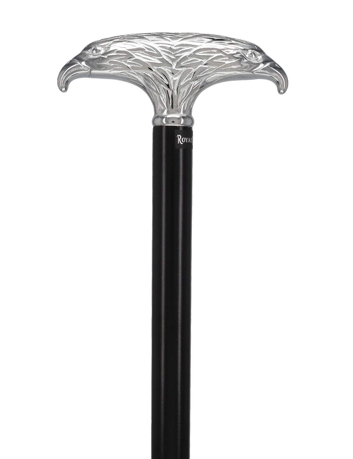 Patriotic Chrome Plated Double Eagle T-Handle Walking Cane