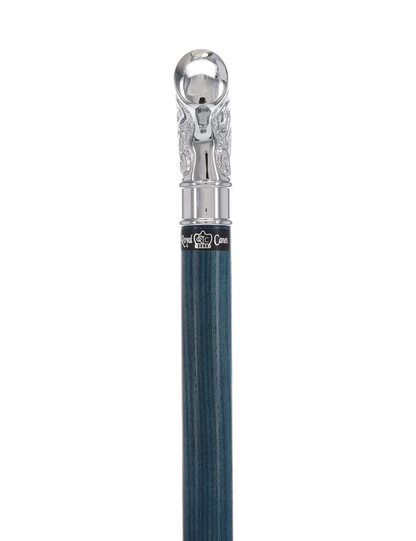 Super Strong Scrollwork Silver-Plated Handle, Blue Denim Shaft