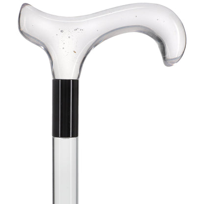 Elevate Style: Clear Lucite Cane with Customizable Collar