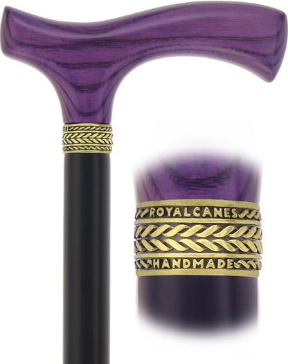 Fritz Comfort Handle - Standard Size (Purple, Black, Pewter Collar)