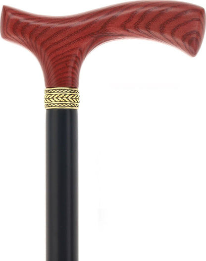 Fritz Comfort Handle - Standard Size (Mahogany, Black, Pewter Collar)