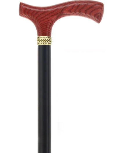 Fritz Comfort Handle - Standard Size (Mahogany, Black, Pewter Collar)
