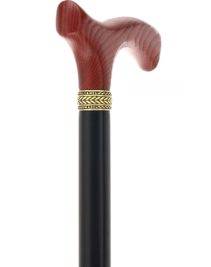 Fritz Comfort Handle - Standard Size (Mahogany, Black, Pewter Collar)