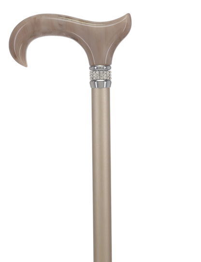 Exquisite Rhinestone Pearlz Adjustable Orthopedic Derby Cane