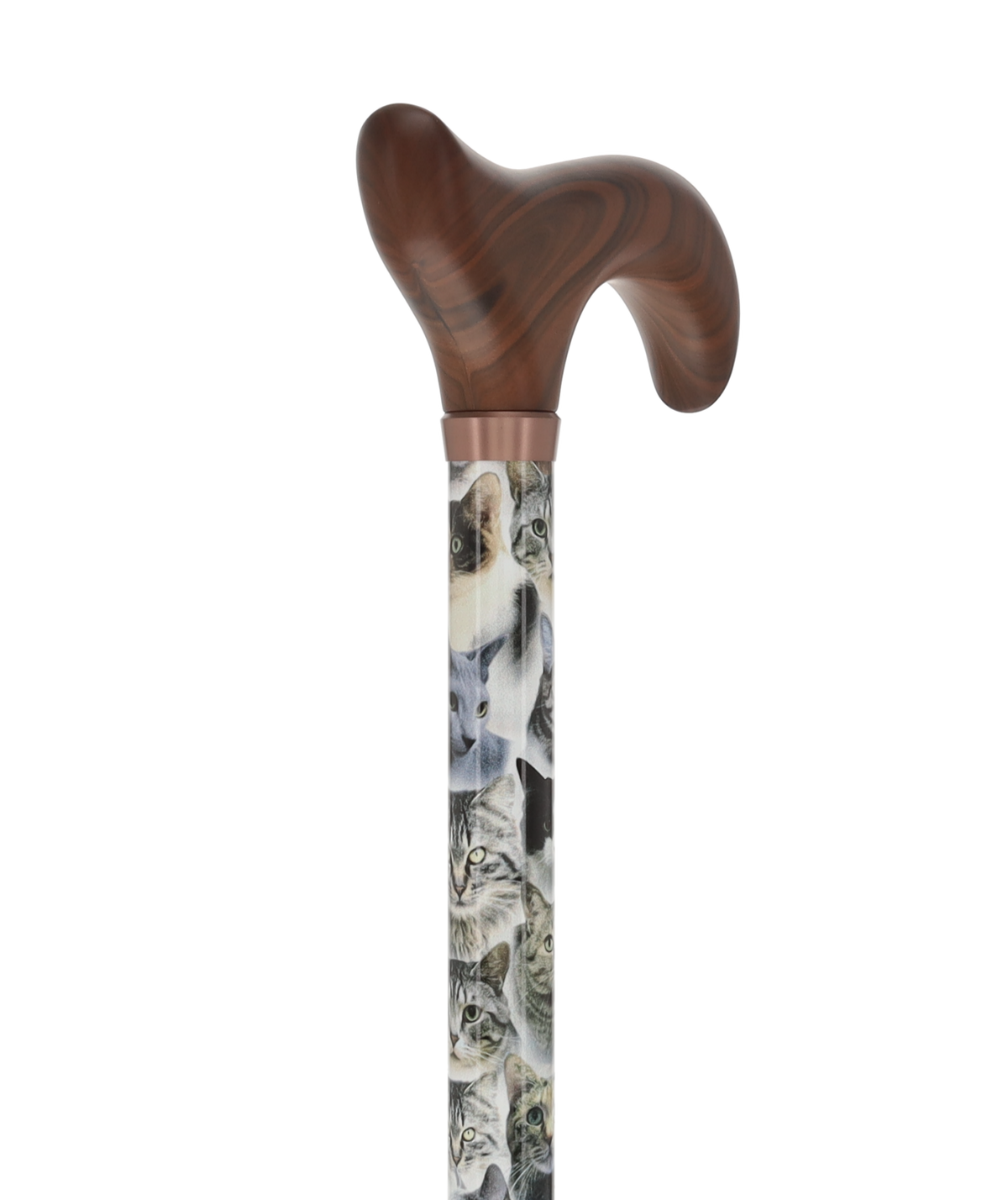 Cat Lovers-Designer Cane, Adjustable w/ wood Derby Handle