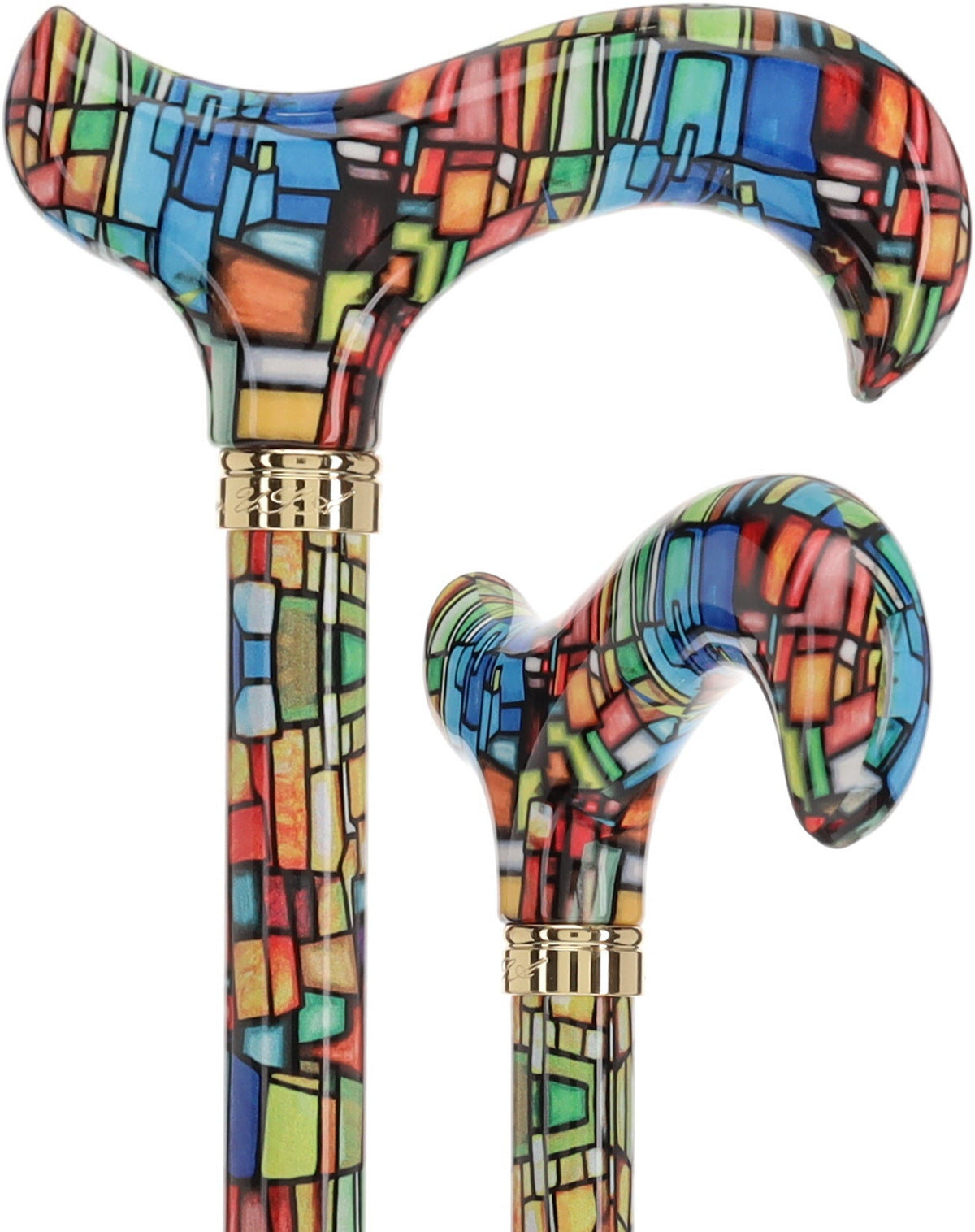 HD Pattern Designer Cane - Matching Handle & Shaft - Durable Adjustable Aluminum