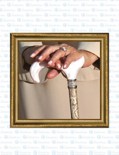 Rich Cream Pearlz Rhinestone Adjustable Orthopedic Derby Cane