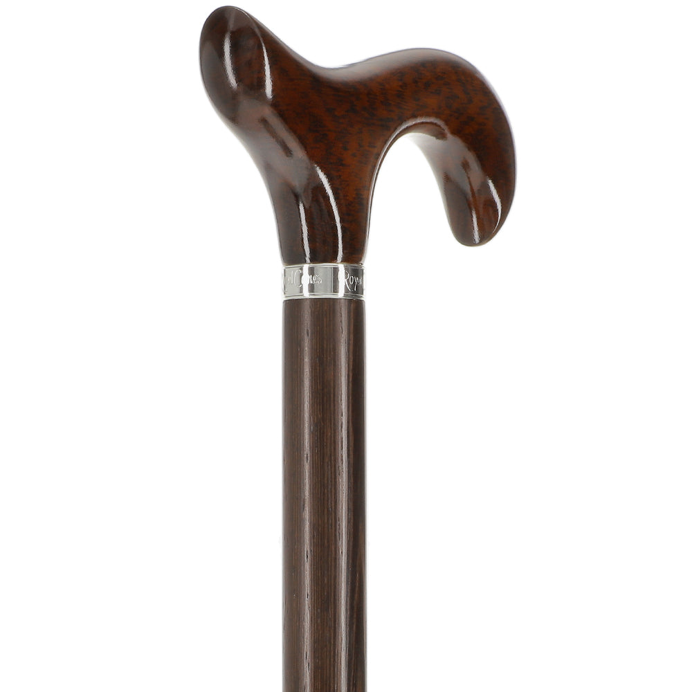 Scratch and Dent Genuine Snakewood Derby Cane: Premium Textured Exotic Wenge Wood V3235