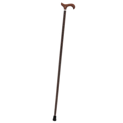 Scratch and Dent Derby Walking Cane w/ Genuine Snakewood Handle & Wenge Shaft w/ Silver Collar V3217