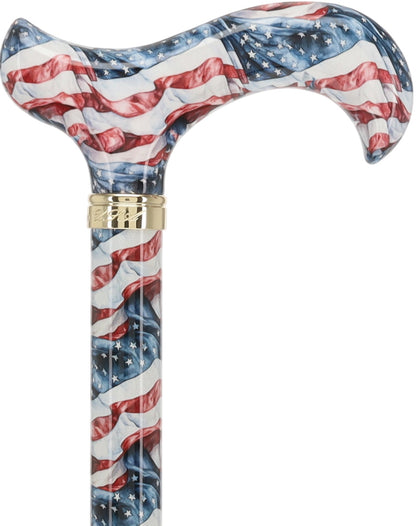The Americas Designer Cane:  Patterned Derby Handle