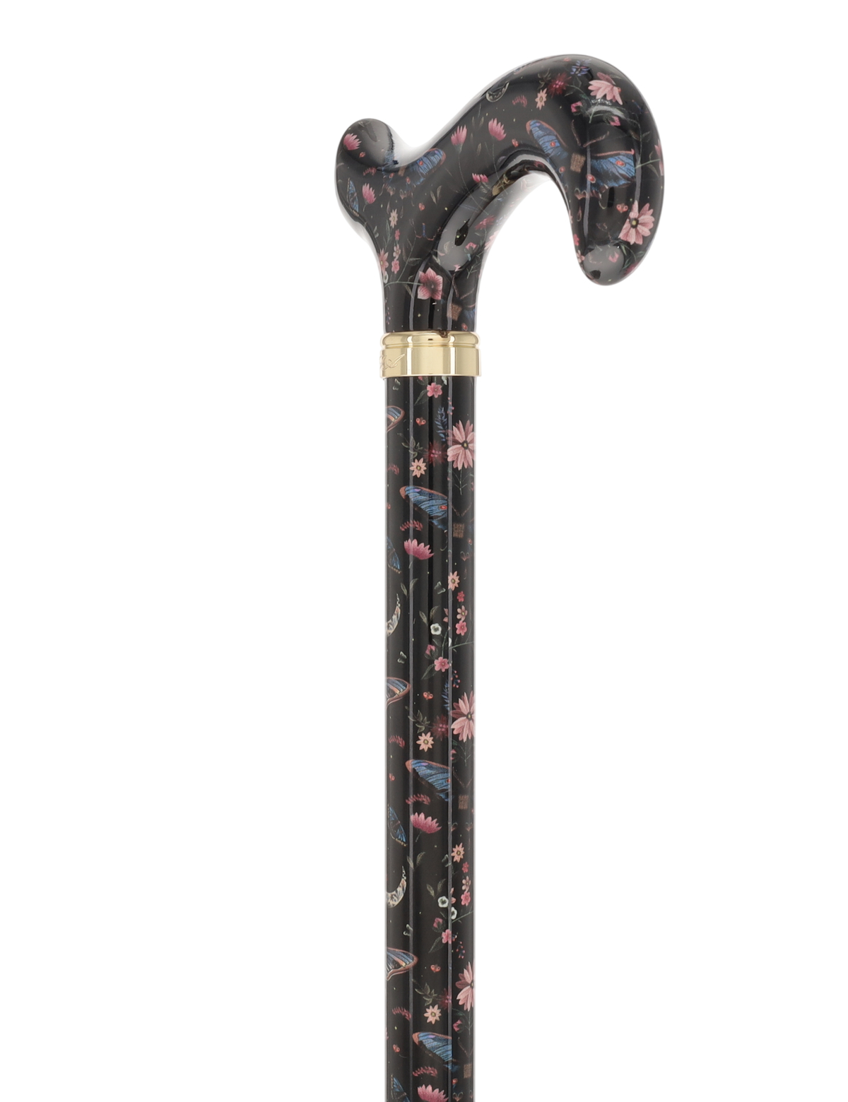 The Night Garden Designer Cane:  Patterned Derby Handle