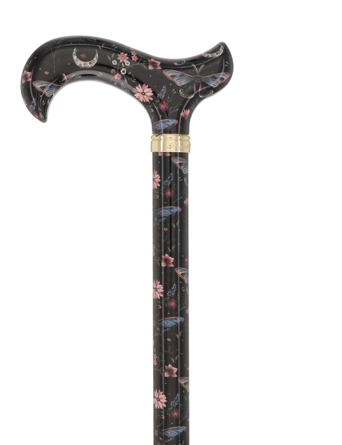 The Night Garden Designer Cane:  Patterned Derby Handle