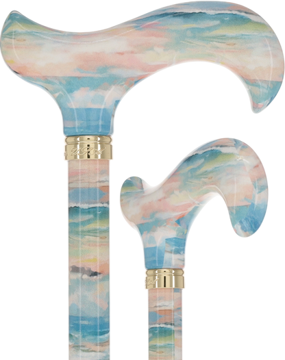 HD Pattern Designer Cane - Matching Handle & Shaft - Durable Adjustable Aluminum