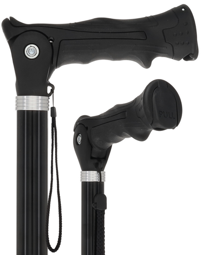 Black Adjustable Walking Hiking Staff