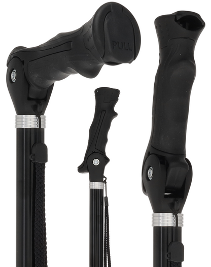 Black Adjustable Walking Hiking Staff