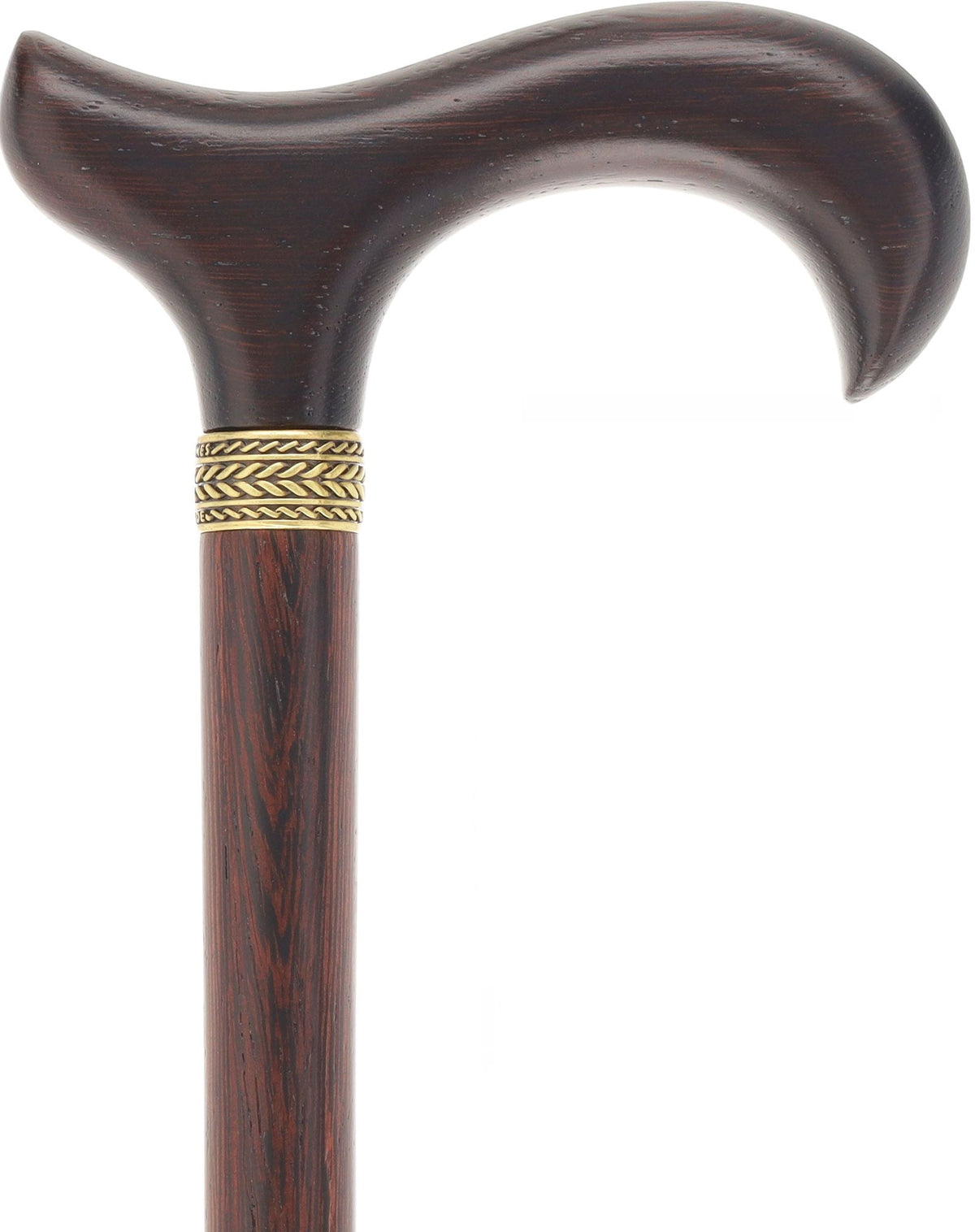 Luxury 3-Piece Folding - Wenge Pewter Collar Derby Cane