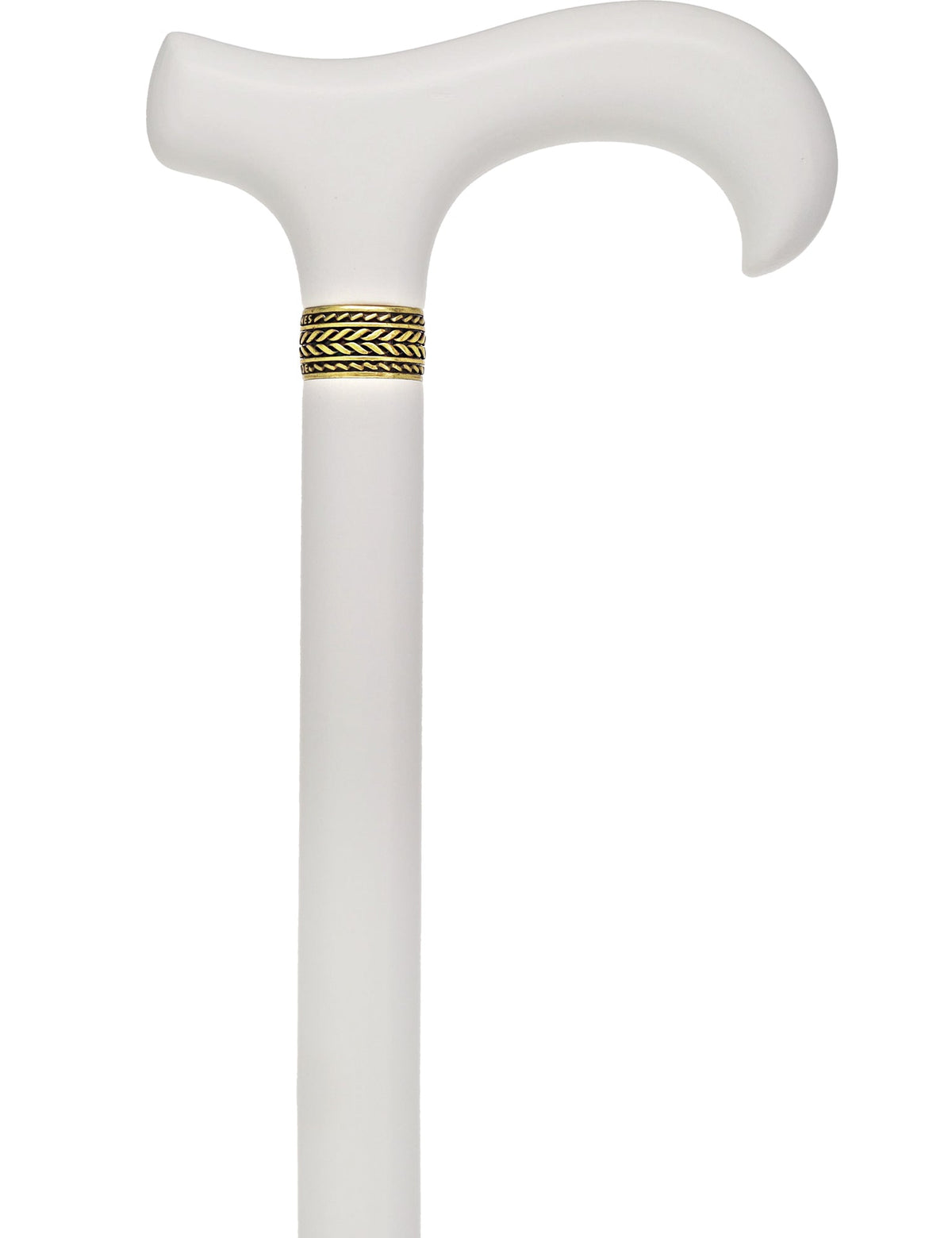 Derby Handle - XL Size - Extra Long & Strong (All White, Pewter Collar)