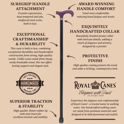 Super Strong - Extra Long & Strong (Purple, Black, Pewter Collar)