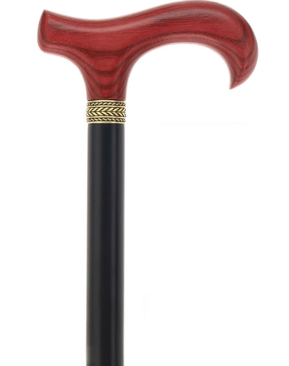 Derby Handle Standard Size (Mahogany, Black, Pewter Collar)