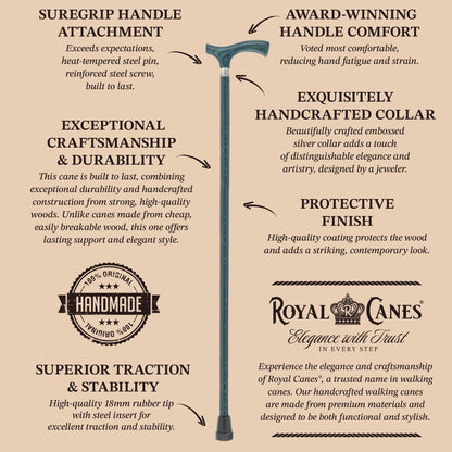 Royal Canes Fritz: Full-Color Wood Stain Collection (Matching Handle & Shaft)