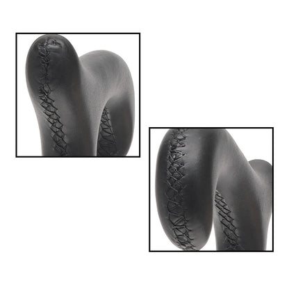 Soft Genuine Leather Grip Derby Cane: Natural Ash Shaft