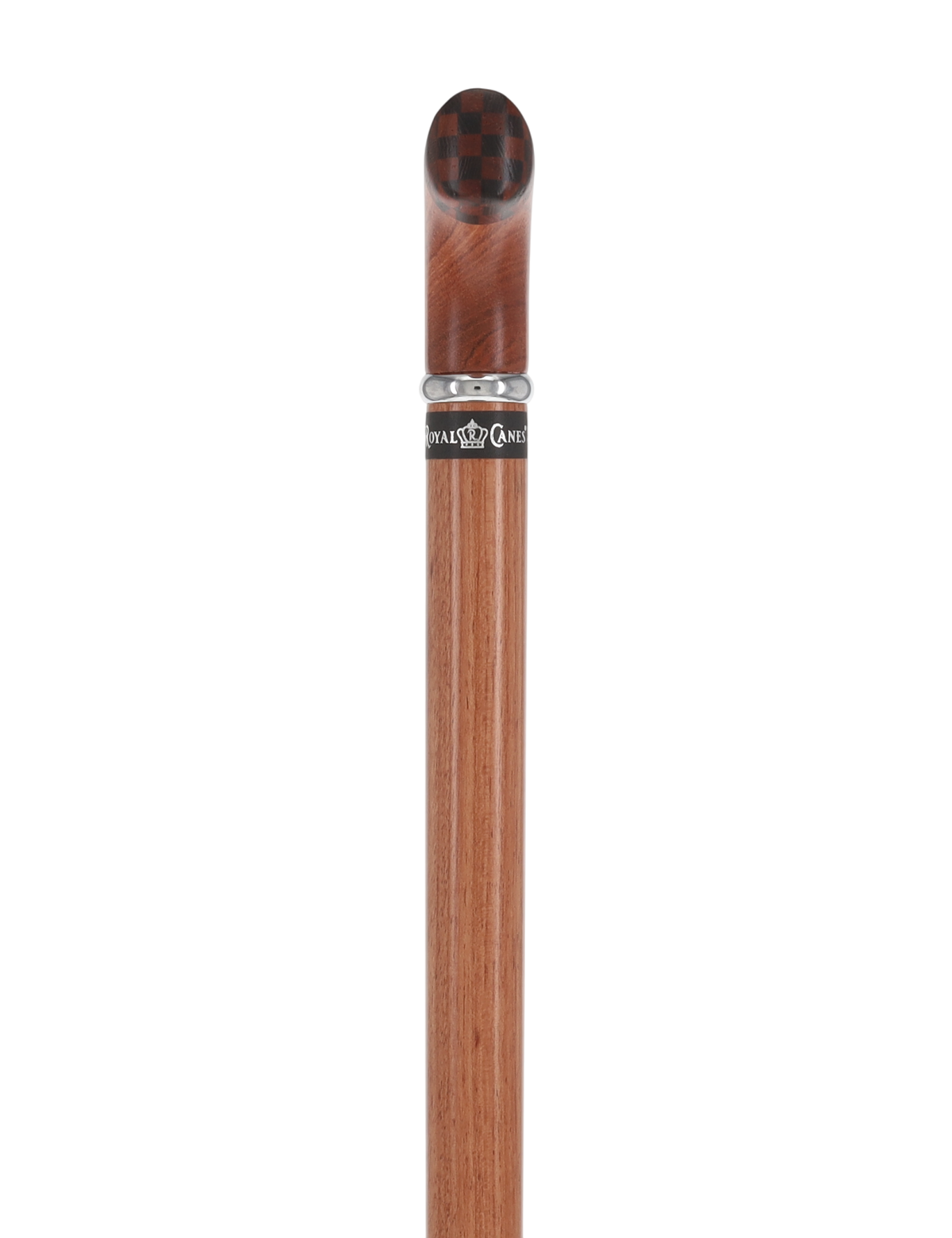 Rosewood 3D Fritz: Unique Inlay Checker Handle Walking Cane