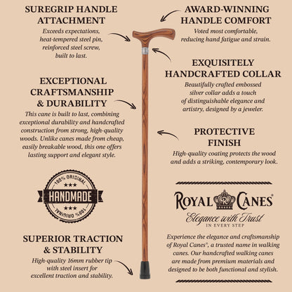 Royal Canes Fritz: Full-Color Wood Stain Collection (Matching Handle & Shaft)
