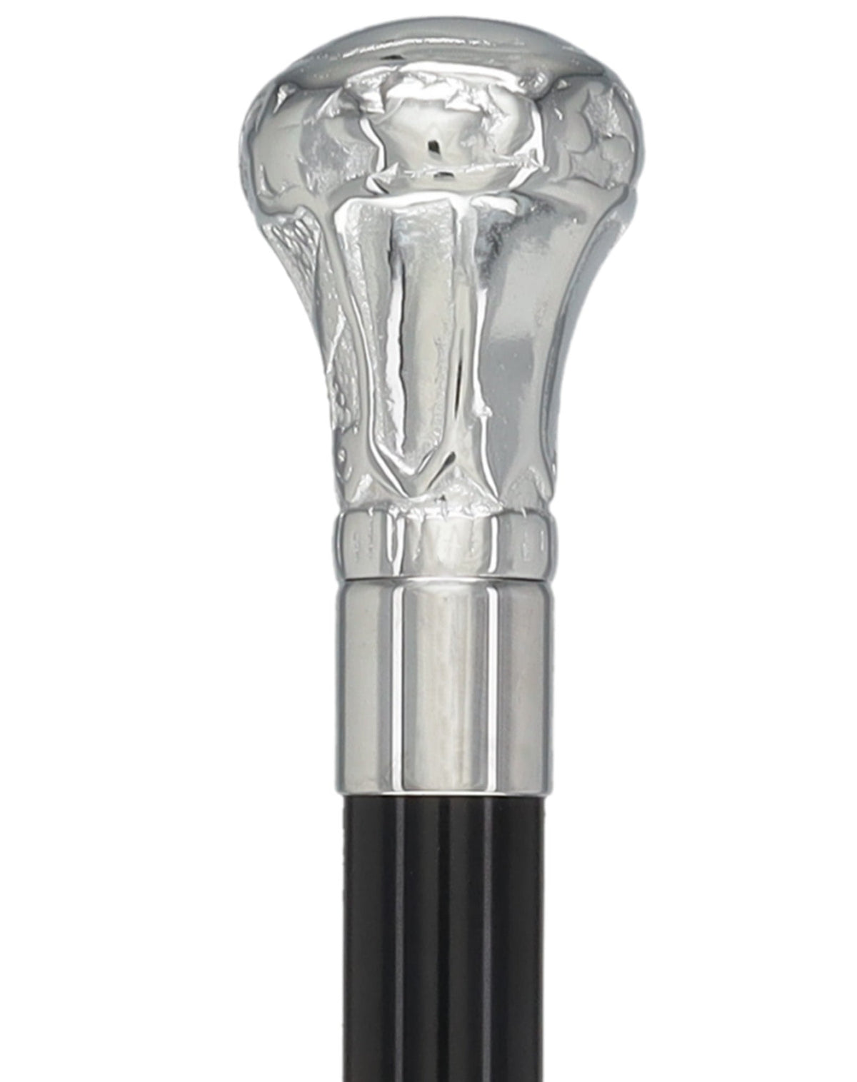 Knob Premium Chrome Brass Cane: Laser-Etched Custom Shaft