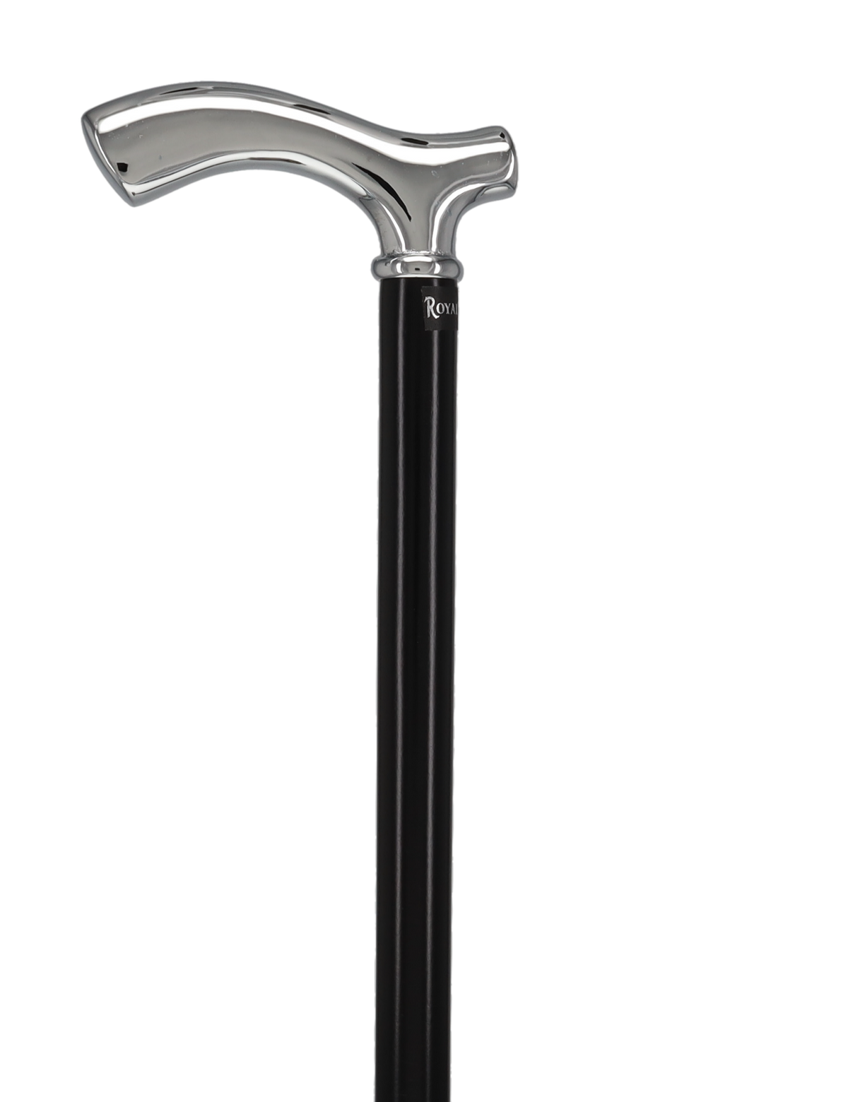Formal Petite Black Chrome Fritz Cane, Slim & Beechwood Shaft