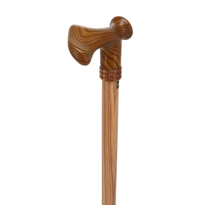 Contour Palm Grip Cane - Zebrano Wood, Ergonomic Comfort