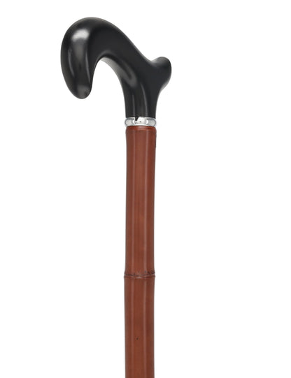 Bamboo Shaft Cane: Elegant Design, Black Beechwood Derby