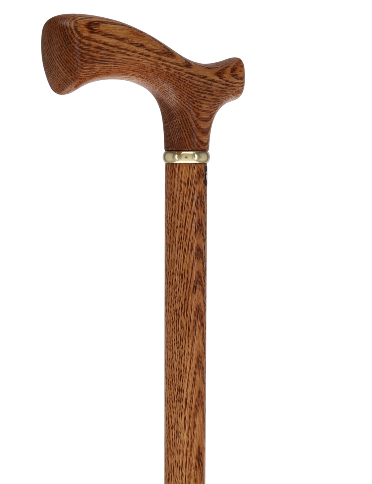 Handcrafted Oak Fritz Cane: Elegant Gold Collar