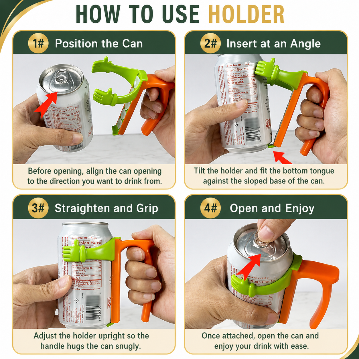 Dipesi Can Handle and Lid Gift Set for Kids Adults and Seniors