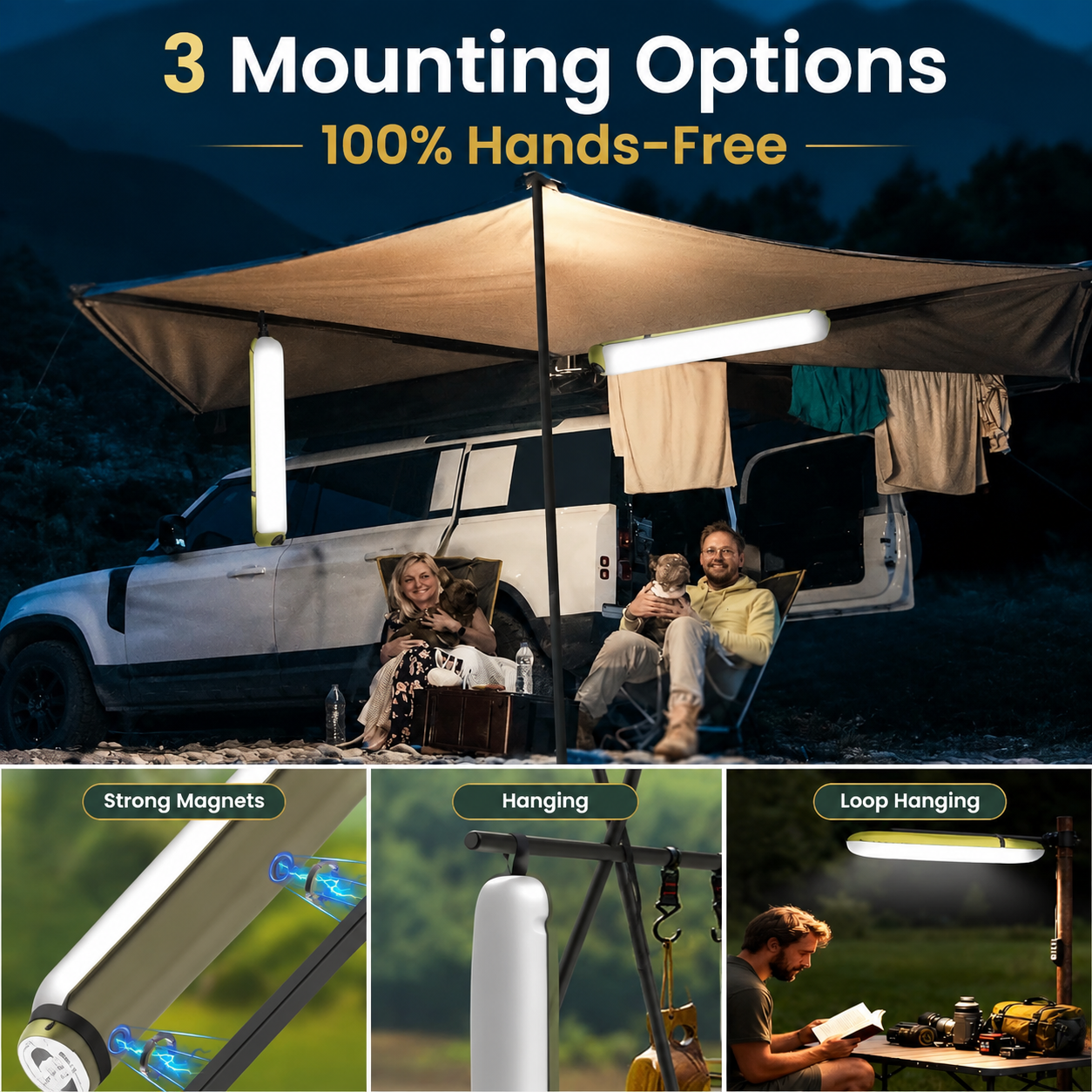 Inflatable Solar Camping Lantern Gift for Campers, RV Trips & Emergency Kits