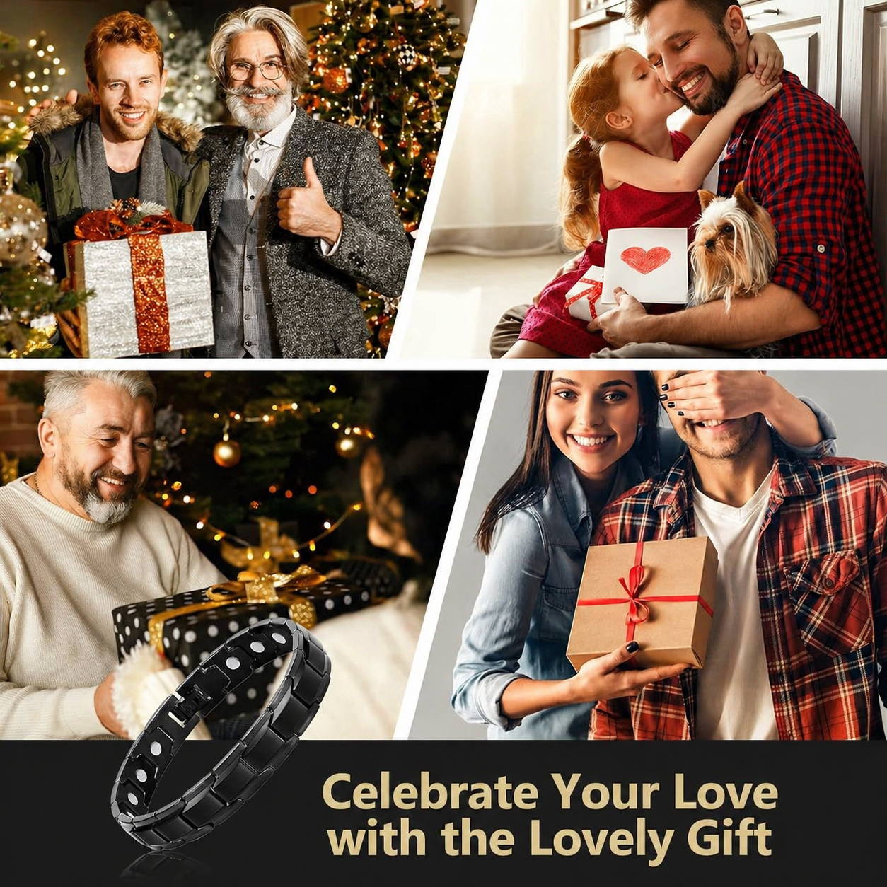 Premium Magnetic Bracelet Gift Set with Sizing Tool Included