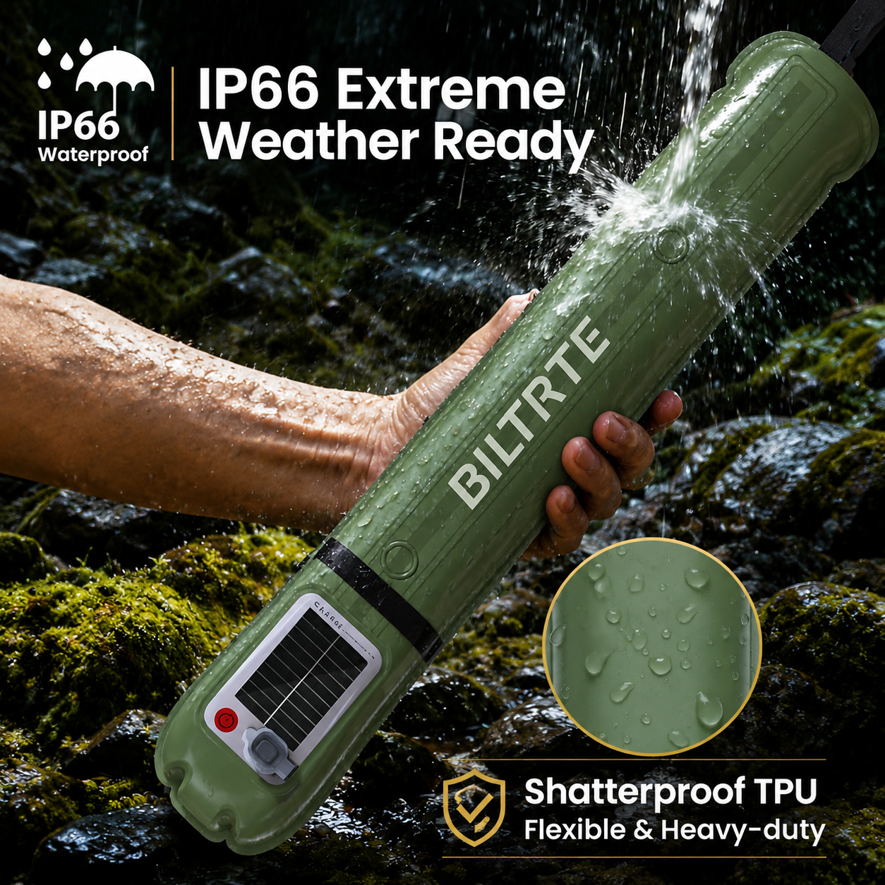 Inflatable Solar Camping Lantern with USB-C Charging for Tents & Power Outages