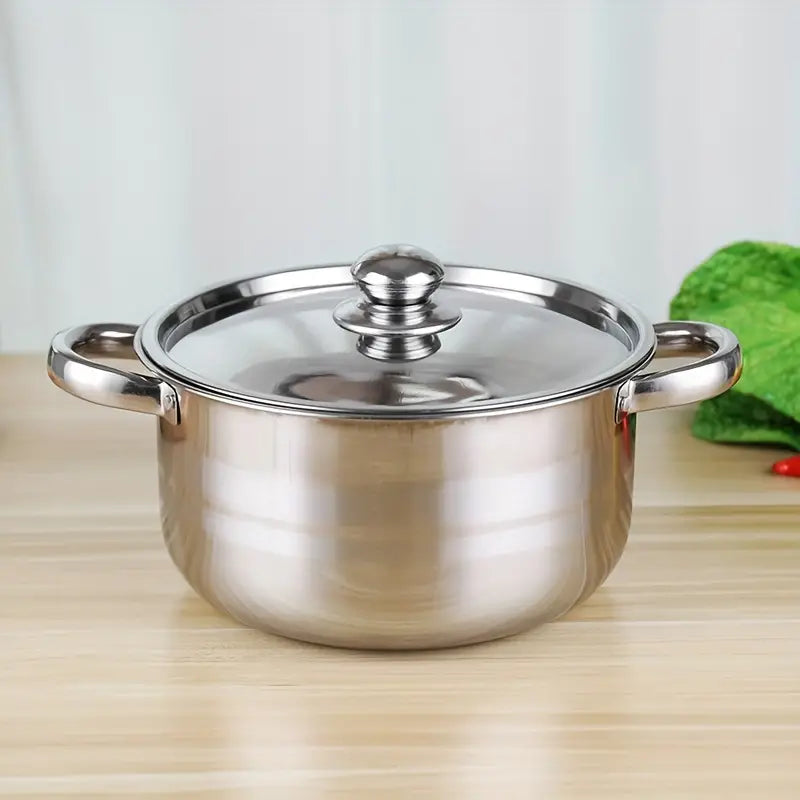Premium 8-Piece Stainless Steel Pot Set - Heavy-Duty