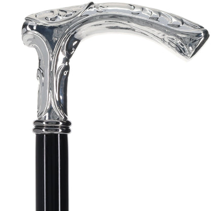 Italian Import: 925r Silver Liberty Embossed Fritz Cane