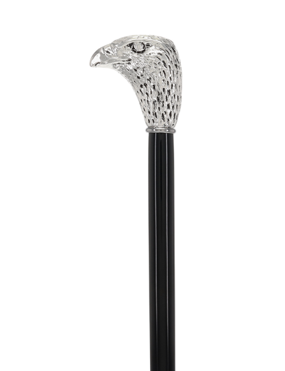 Italian Import:925 silver plating on the Falcon Head Walking Stick