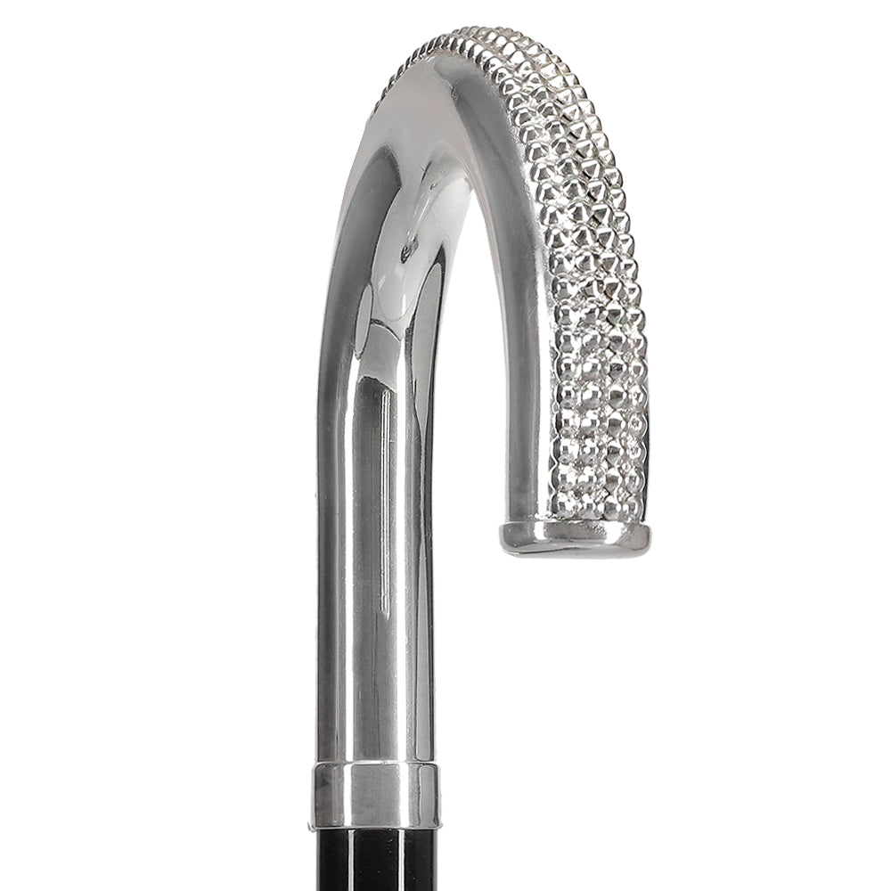Italian Luxury: 'Lustrous Tourist' Cane, Crafted in 925r Silver