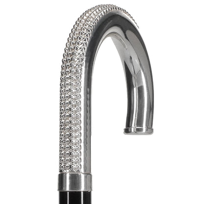 Italian Luxury: 'Lustrous Tourist' Cane, Crafted in 925r Silver