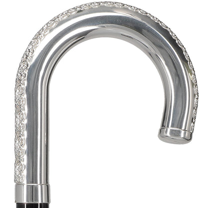 Italian Luxury: 'Tranquil Tourist' Cane, Crafted in 925r Silver